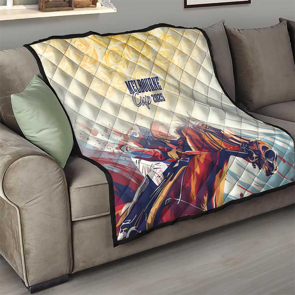 Melbourne Horse Racing Quilt Yellow Rose Champion LT7