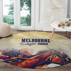 Melbourne Horse Racing Round Carpet Yellow Rose Champion LT7