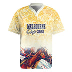 Melbourne Horse Racing Rugby Jersey Yellow Rose Champion LT7
