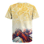 Melbourne Horse Racing Rugby Jersey Yellow Rose Champion LT7