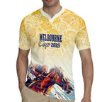 Melbourne Horse Racing Rugby Jersey Yellow Rose Champion LT7