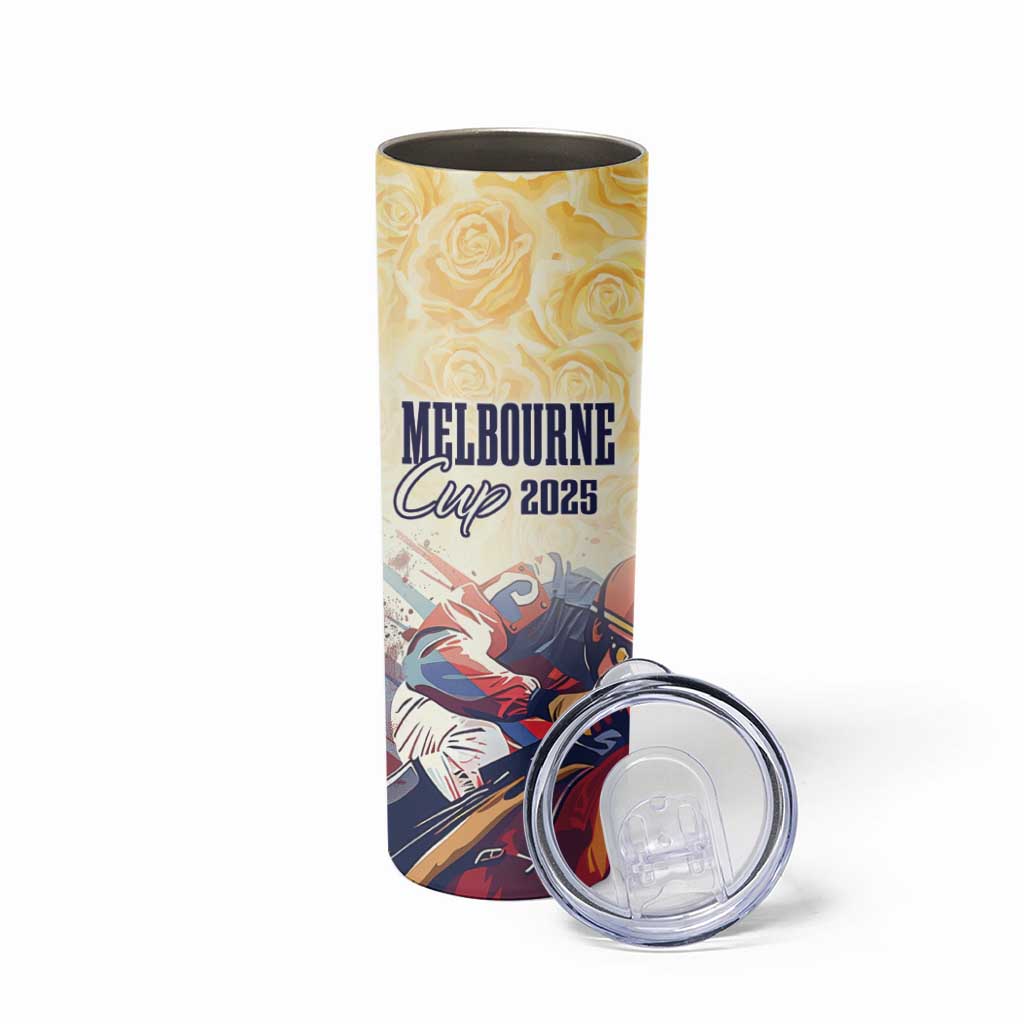 Melbourne Horse Racing Skinny Tumbler Yellow Rose Champion LT7