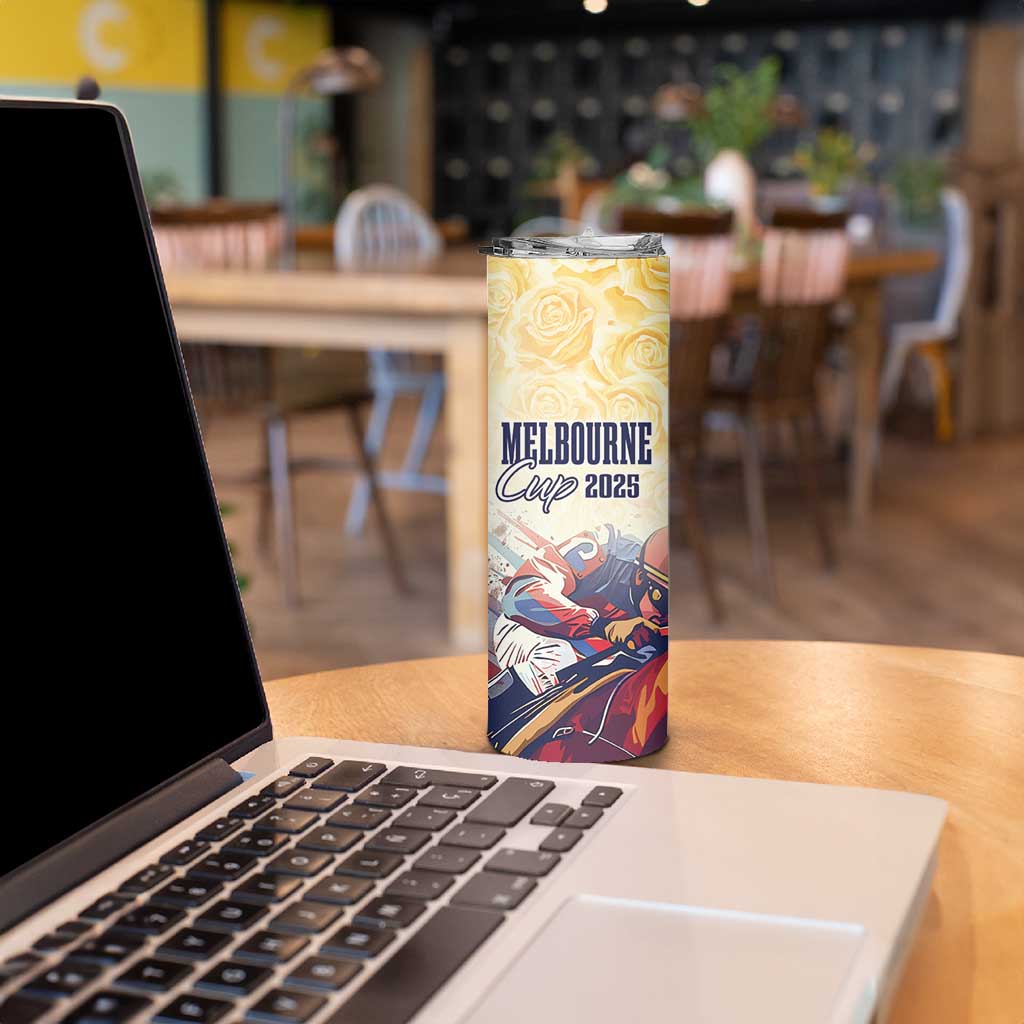 Melbourne Horse Racing Skinny Tumbler Yellow Rose Champion LT7