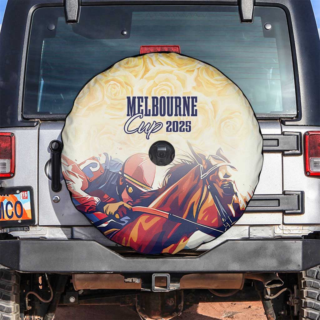 Melbourne Horse Racing Spare Tire Cover Yellow Rose Champion LT7