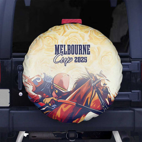 Melbourne Horse Racing Spare Tire Cover Yellow Rose Champion LT7