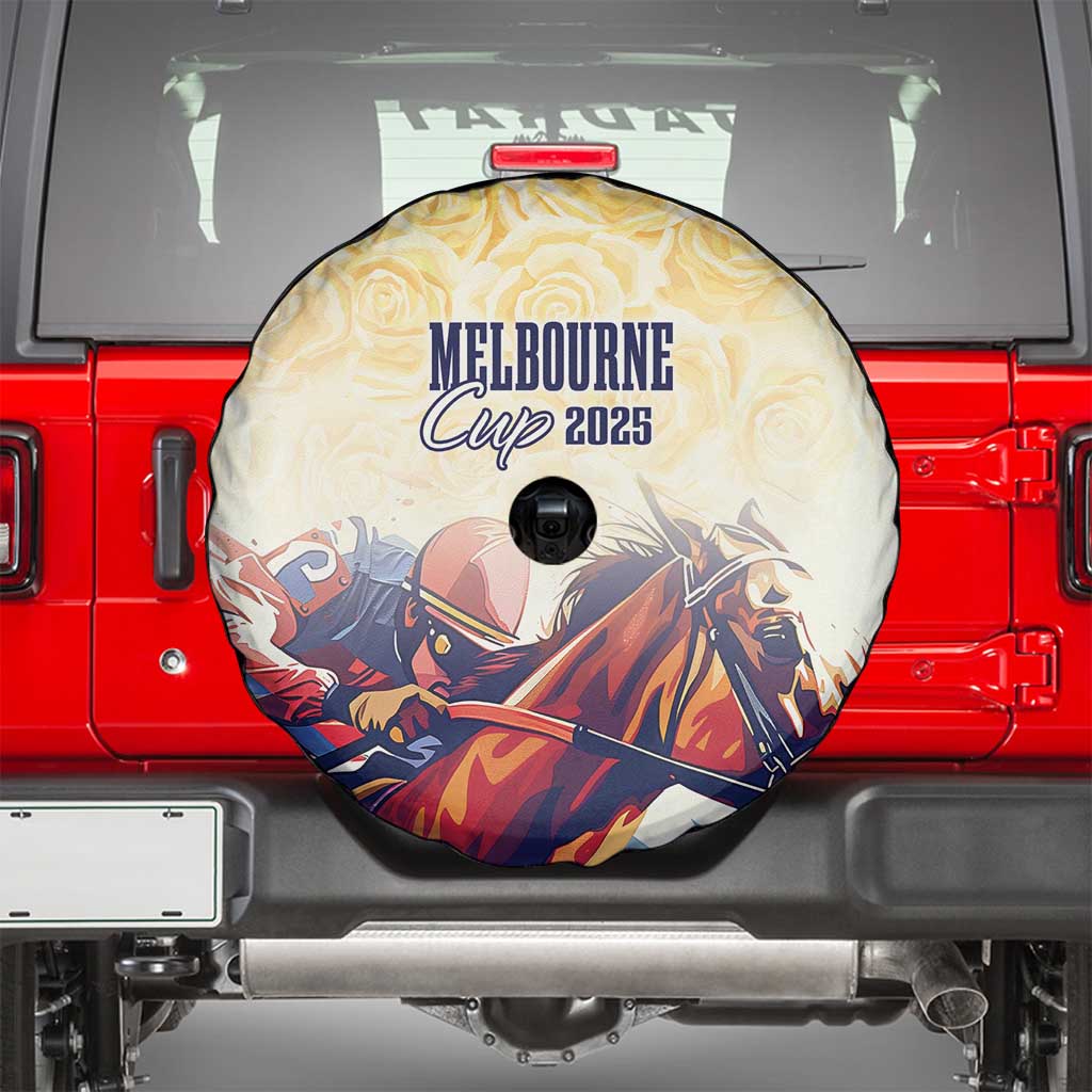 Melbourne Horse Racing Spare Tire Cover Yellow Rose Champion LT7