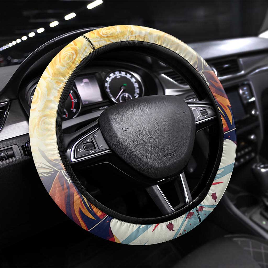 Melbourne Horse Racing Steering Wheel Cover Yellow Rose Champion LT7