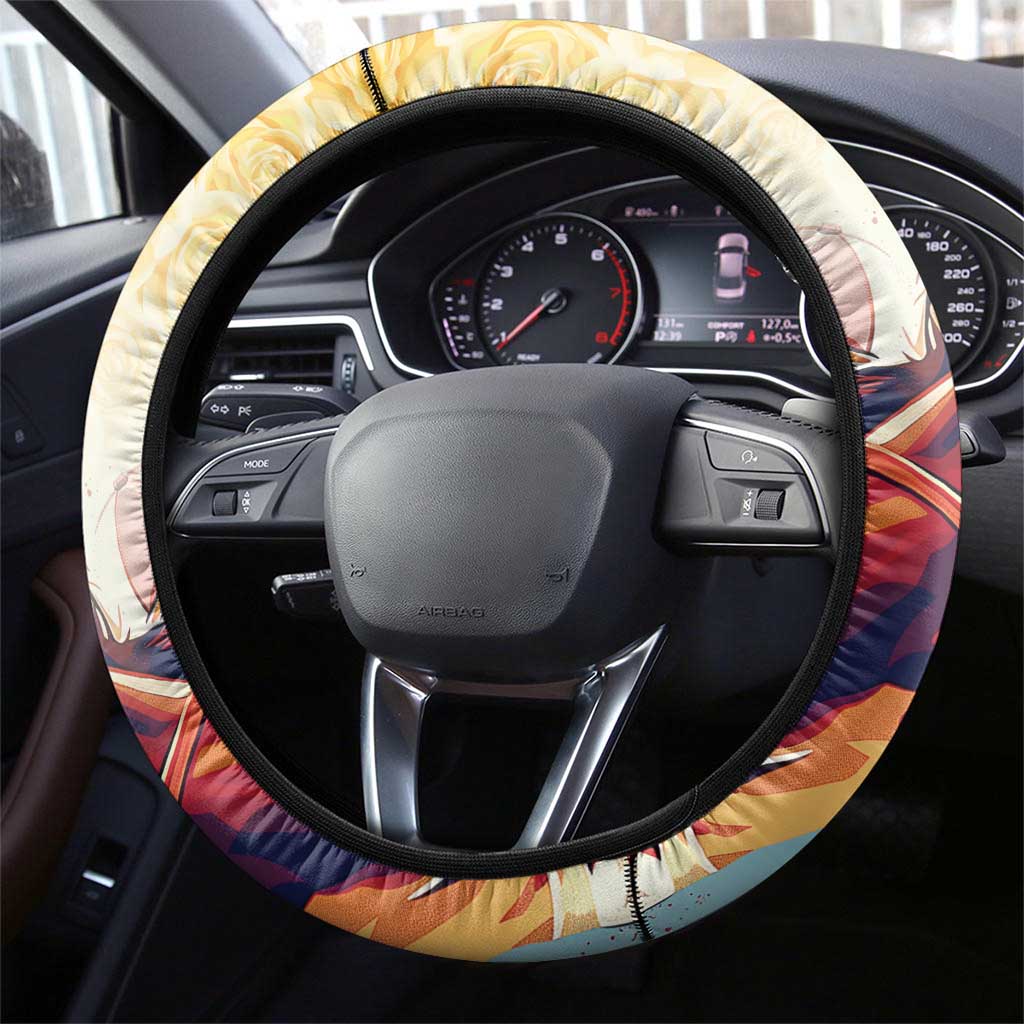 Melbourne Horse Racing Steering Wheel Cover Yellow Rose Champion LT7