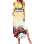 Melbourne Horse Racing Summer Maxi Dress Yellow Rose Champion LT7