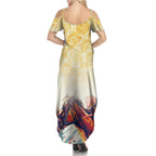 Melbourne Horse Racing Summer Maxi Dress Yellow Rose Champion LT7