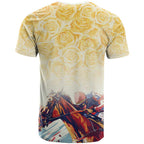 Melbourne Horse Racing T Shirt Yellow Rose Champion LT7