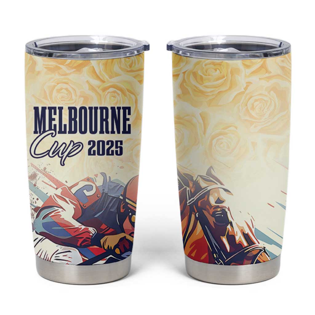 Melbourne Horse Racing Tumbler Cup Yellow Rose Champion LT7