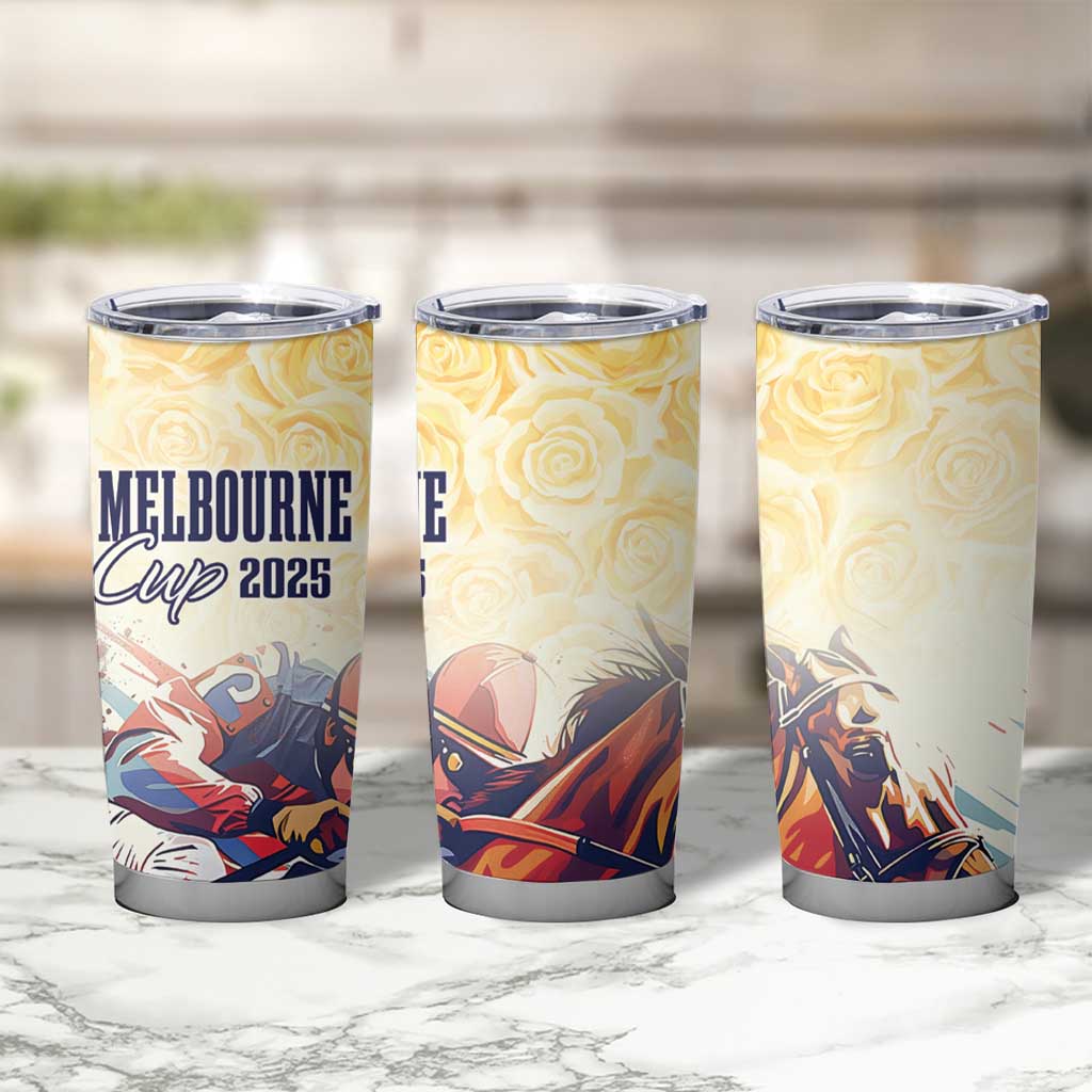 Melbourne Horse Racing Tumbler Cup Yellow Rose Champion LT7
