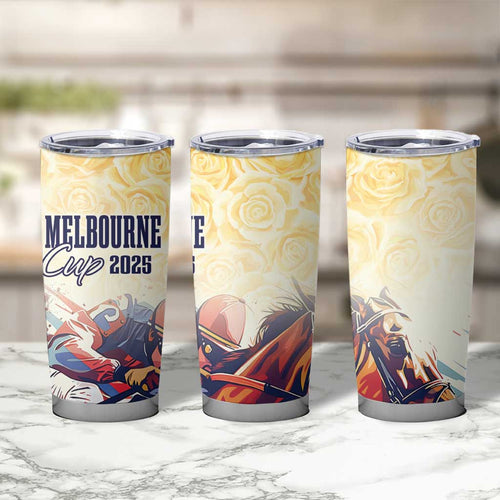 Melbourne Horse Racing Tumbler Cup Yellow Rose Champion LT7