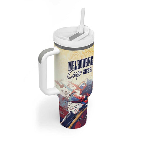 Melbourne Horse Racing Tumbler With Handle Yellow Rose Champion LT7