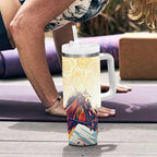 Melbourne Horse Racing Tumbler With Handle Yellow Rose Champion LT7