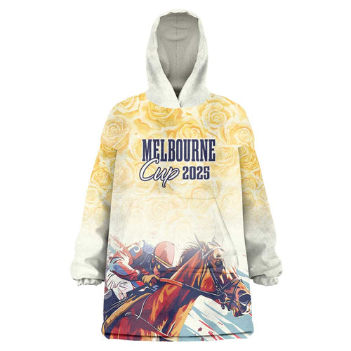 Melbourne Horse Racing Wearable Blanket Hoodie Yellow Rose Champion LT7