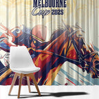 Melbourne Horse Racing Window Curtain Yellow Rose Champion LT7