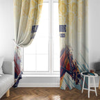 Melbourne Horse Racing Window Curtain Yellow Rose Champion LT7