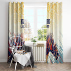 Melbourne Horse Racing Window Curtain Yellow Rose Champion LT7