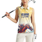 Melbourne Horse Racing Women Sleeveless Polo Shirt Yellow Rose Champion LT7