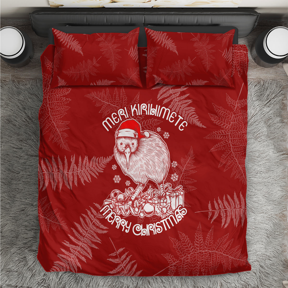 new-zealand-christmas-bedding-set-silver-fern-mix-kiwi-bird-ver01