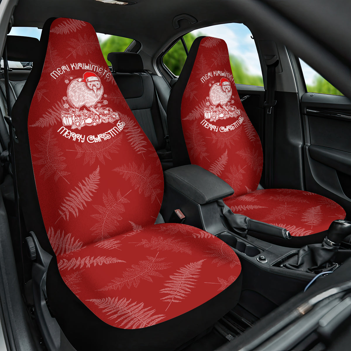 new-zealand-christmas-car-seat-cover-silver-fern-mix-kiwi-bird-ver01