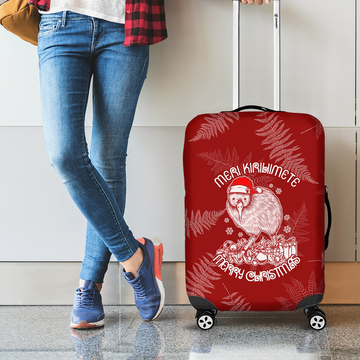 new-zealand-christmas-luggage-cover-silver-fern-mix-kiwi-bird-ver01