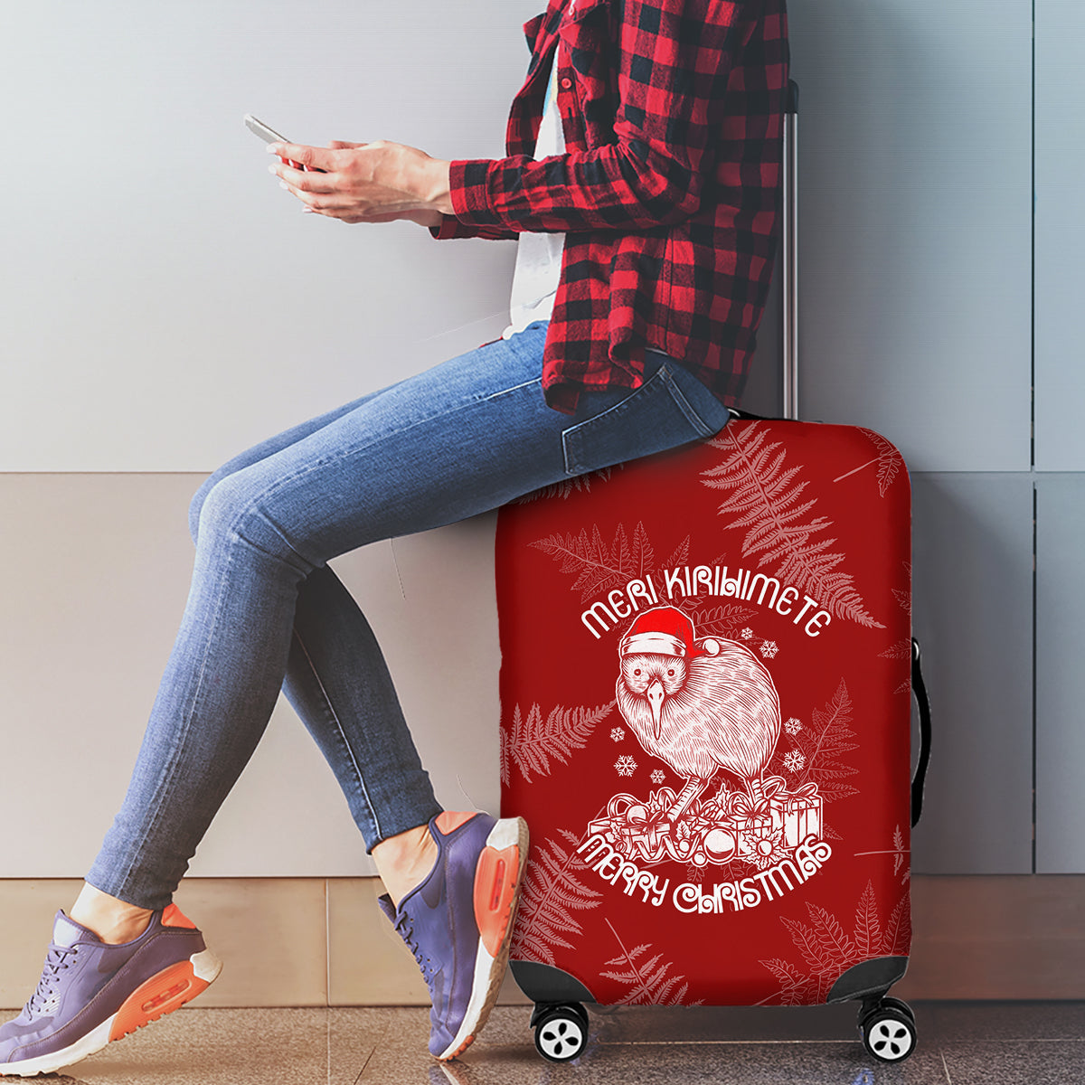 new-zealand-christmas-luggage-cover-silver-fern-mix-kiwi-bird-ver01