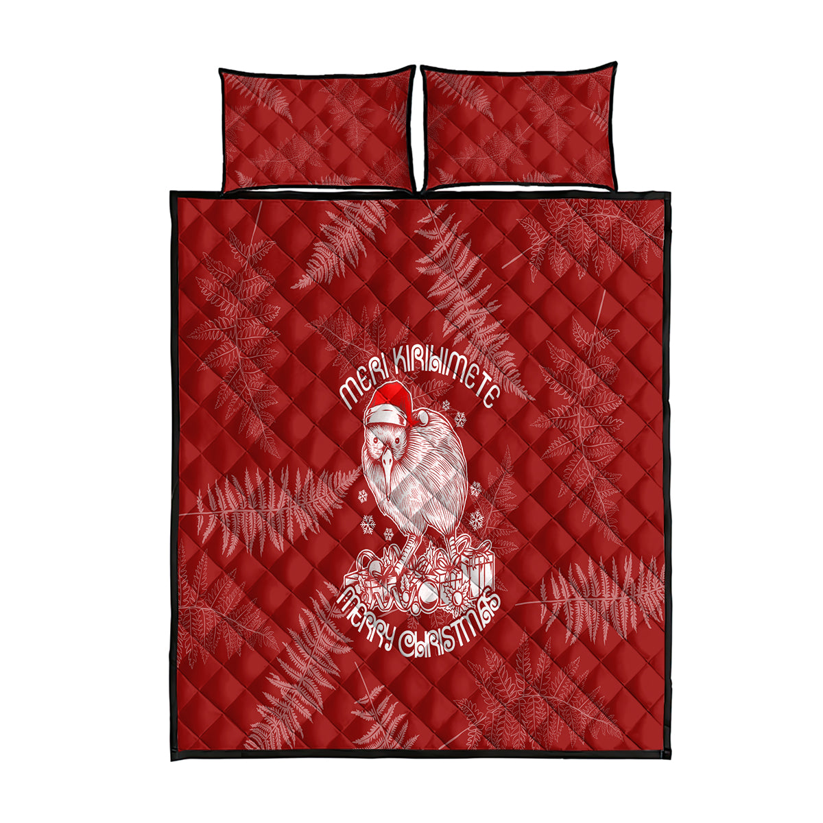 new-zealand-christmas-quilt-bed-set-silver-fern-mix-kiwi-bird-ver01