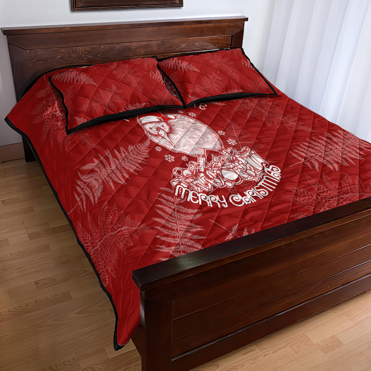 new-zealand-christmas-quilt-bed-set-silver-fern-mix-kiwi-bird-ver01