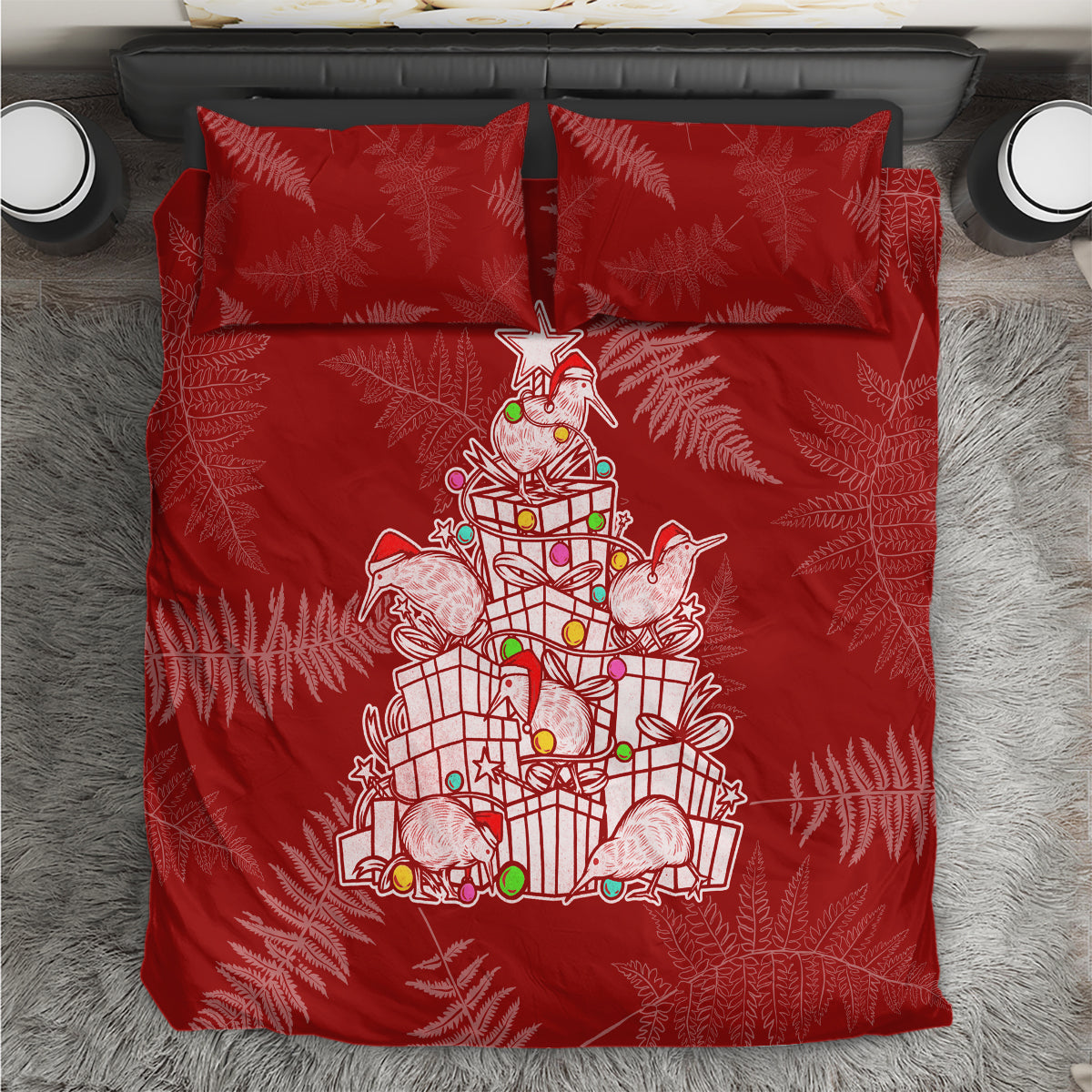 new-zealand-christmas-bedding-set-silver-fern-mix-kiwi-bird-ver02