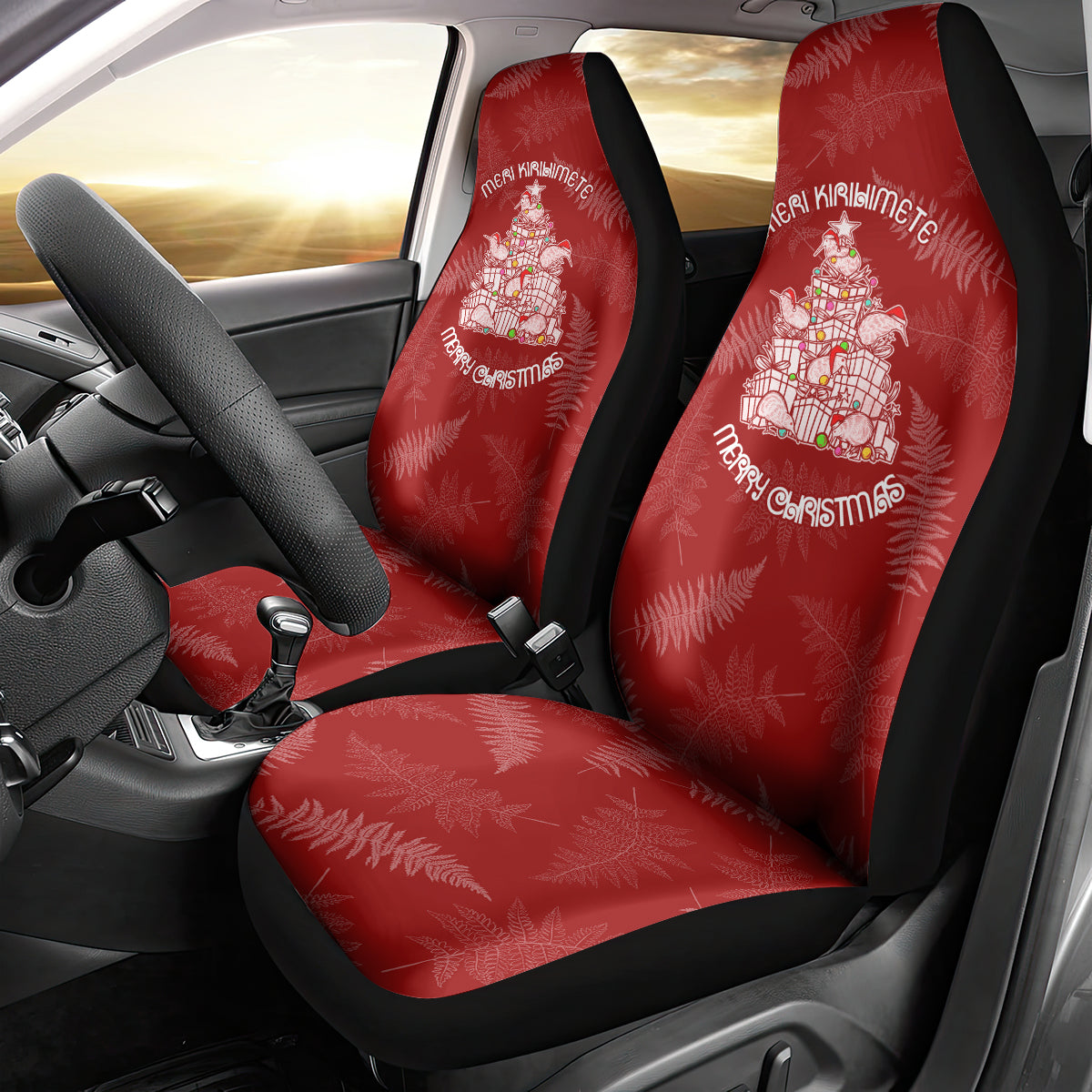 new-zealand-christmas-car-seat-cover-silver-fern-mix-kiwi-bird-ver02