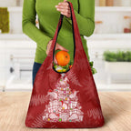 New Zealand Christmas Grocery Bag Silver Fern Mix Kiwi Bird Ver02