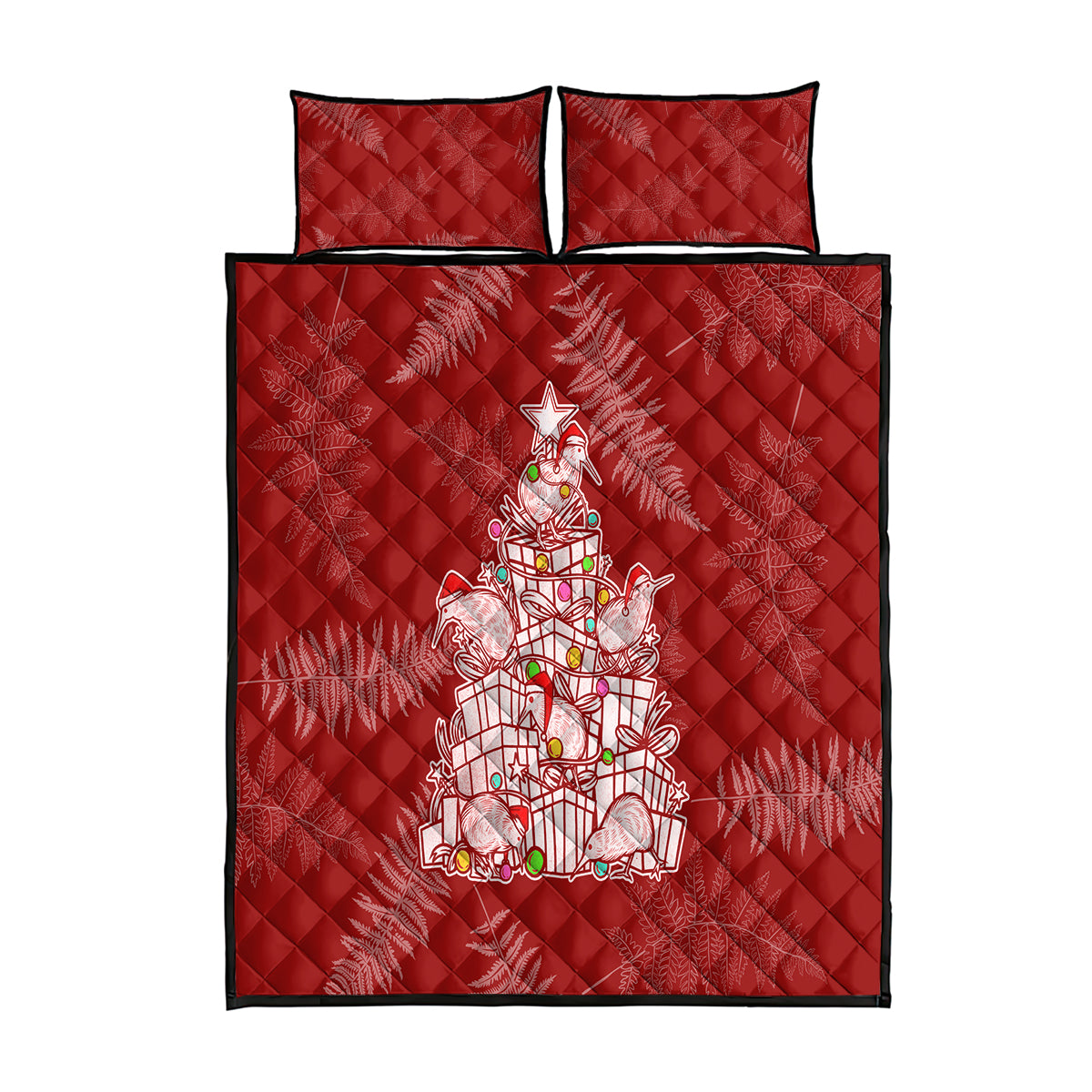 new-zealand-christmas-quilt-bed-set-silver-fern-mix-kiwi-bird-ver02