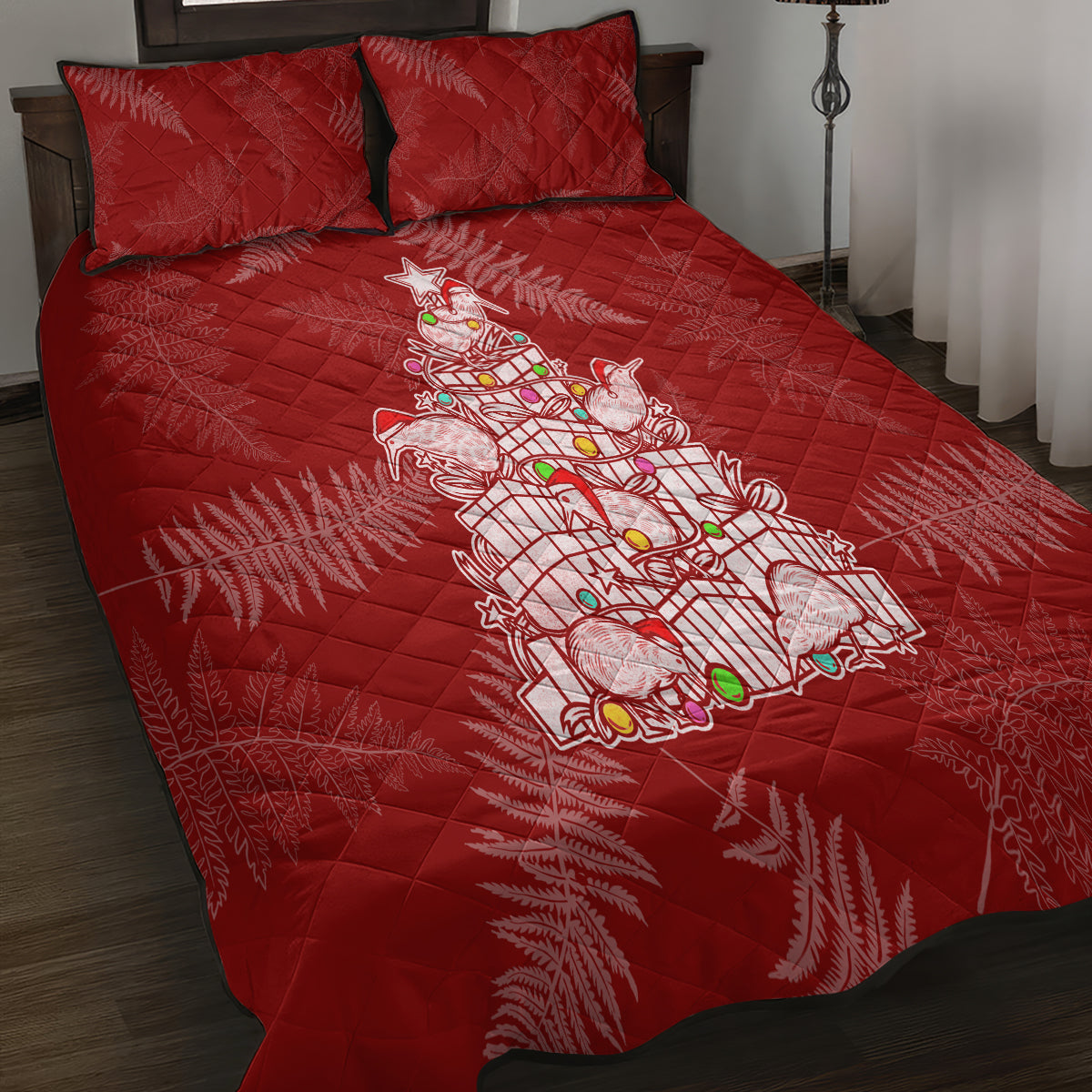 new-zealand-christmas-quilt-bed-set-silver-fern-mix-kiwi-bird-ver02