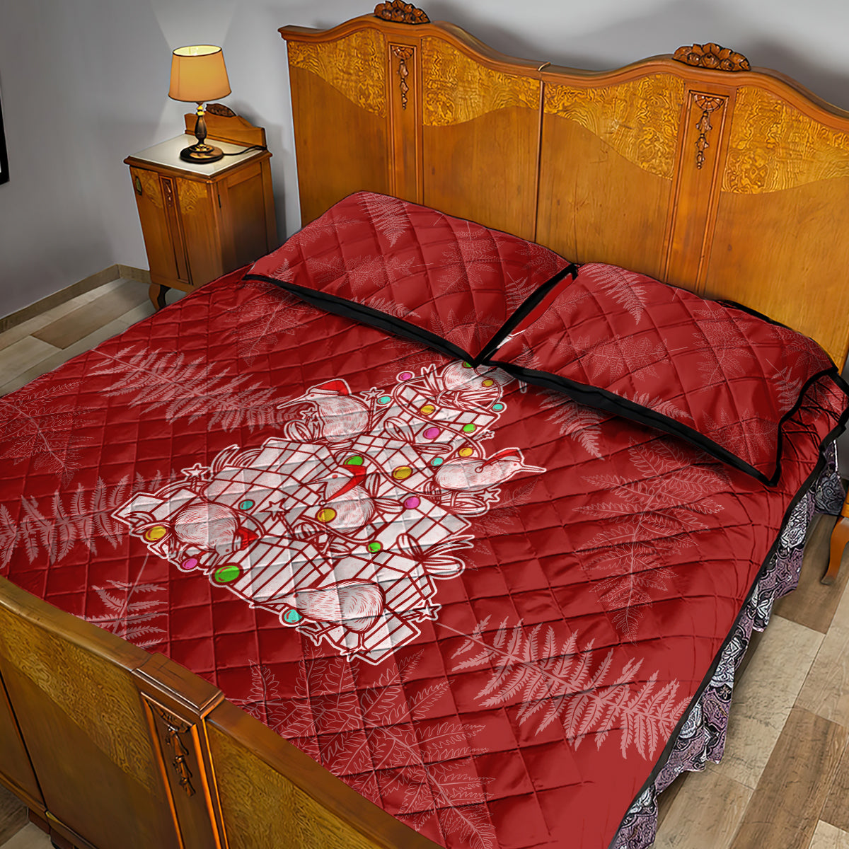new-zealand-christmas-quilt-bed-set-silver-fern-mix-kiwi-bird-ver02