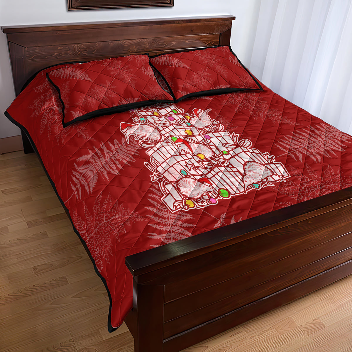 new-zealand-christmas-quilt-bed-set-silver-fern-mix-kiwi-bird-ver02