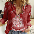 new-zealand-christmas-women-casual-shirt-silver-fern-mix-kiwi-bird-ver02