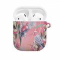Australia Breast Cancer Awareness AirPods Case Pink Galah with Eucalyptus Flowers - Aussie Hoodie