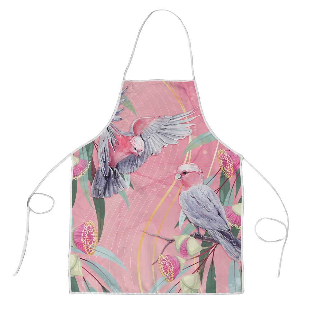Australia Breast Cancer Awareness Apron Pink Galah with Eucalyptus Flowers - Aussie Hoodie