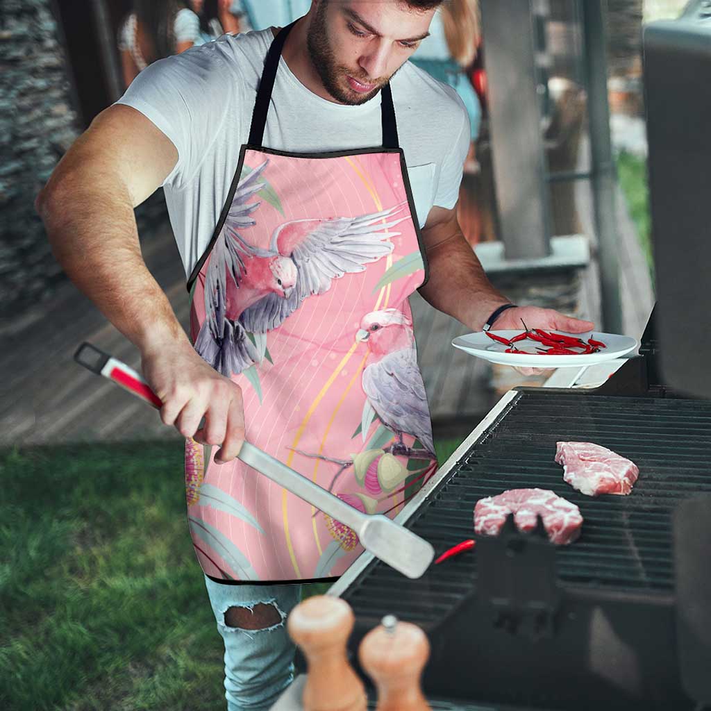 Australia Breast Cancer Awareness Apron Pink Galah with Eucalyptus Flowers - Aussie Hoodie