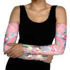 Australia Breast Cancer Awareness Arm Sleeves Pink Galah with Eucalyptus Flowers - Aussie Hoodie