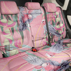 Australia Breast Cancer Awareness Back Car Seat Cover Pink Galah with Eucalyptus Flowers - Aussie Hoodie