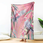 Australia Breast Cancer Awareness Blanket Pink Galah with Eucalyptus Flowers - Aussie Hoodie
