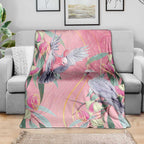 Australia Breast Cancer Awareness Blanket Pink Galah with Eucalyptus Flowers - Aussie Hoodie