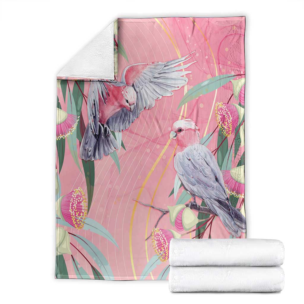 Australia Breast Cancer Awareness Blanket Pink Galah with Eucalyptus Flowers - Aussie Hoodie