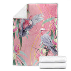 Australia Breast Cancer Awareness Blanket Pink Galah with Eucalyptus Flowers - Aussie Hoodie