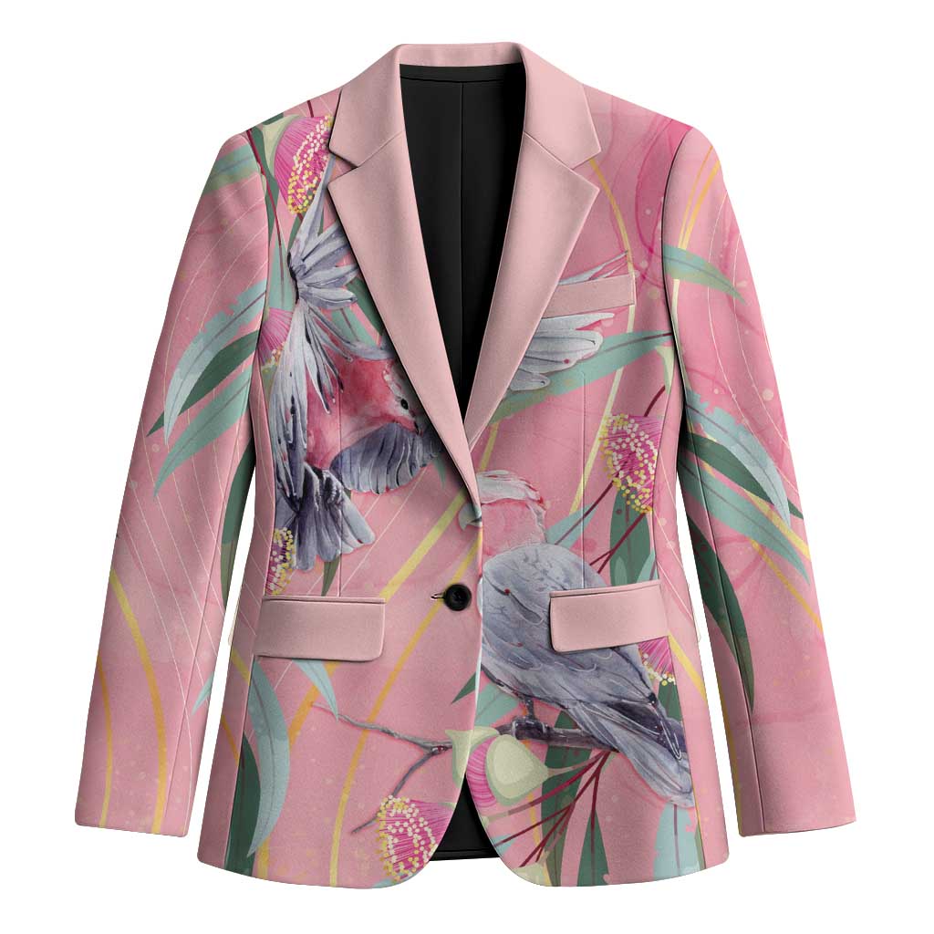 Australia Breast Cancer Awareness Blazer Pink Galah with Eucalyptus Flowers - Aussie Hoodie