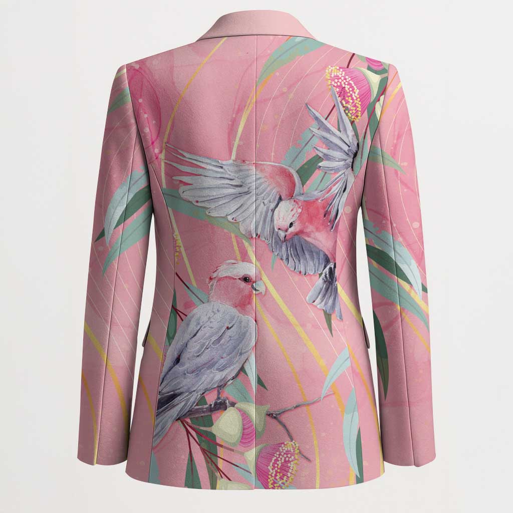 Australia Breast Cancer Awareness Blazer Pink Galah with Eucalyptus Flowers - Aussie Hoodie